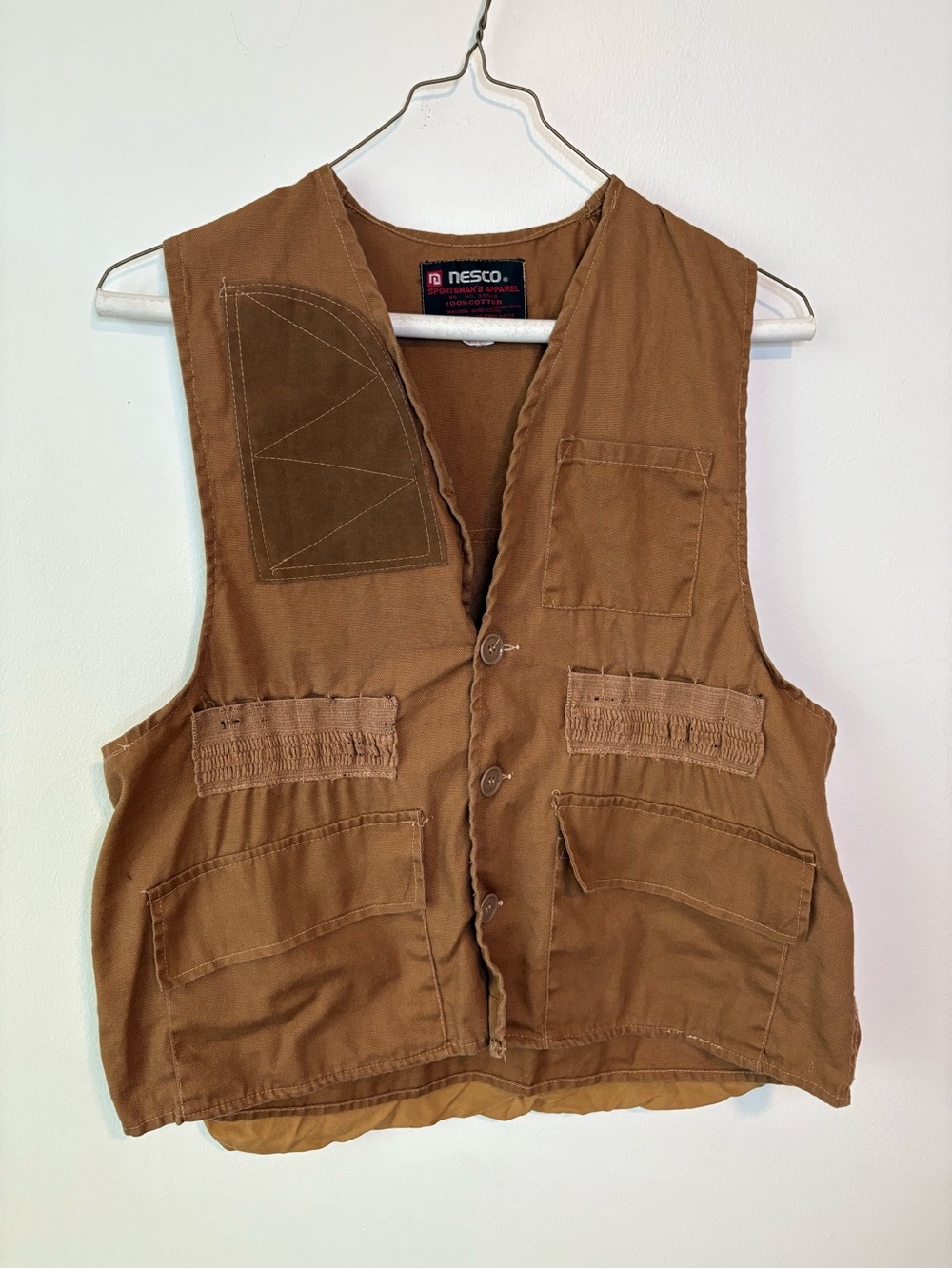 Nesco Men's Brown Canvas Utility Vest